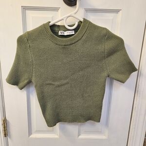 Zara ribbed knit top
